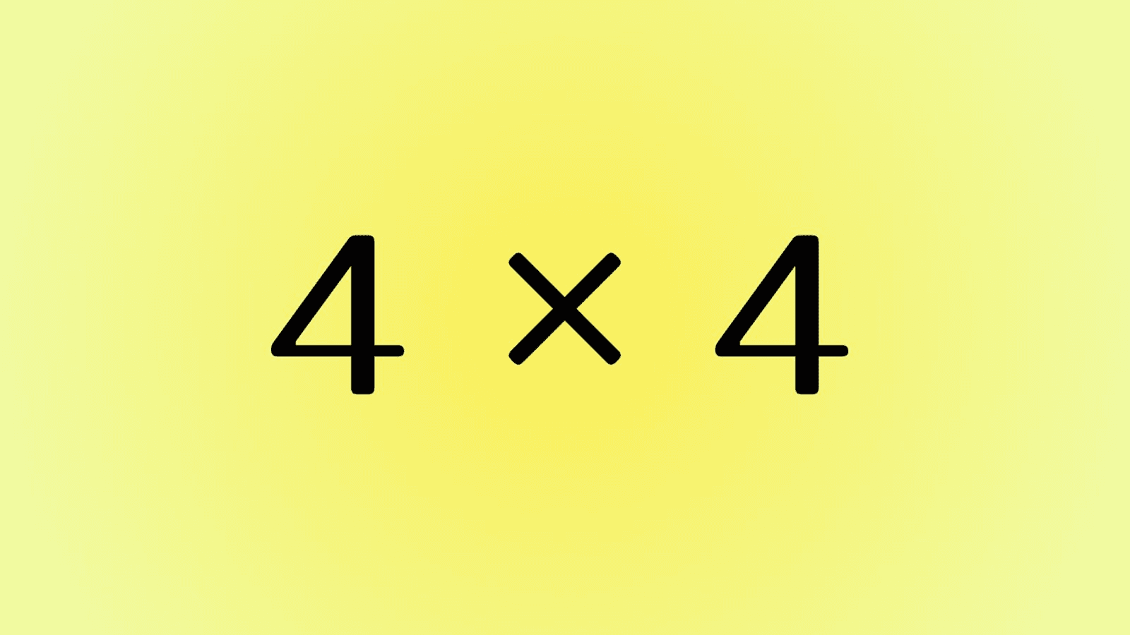 ４×４