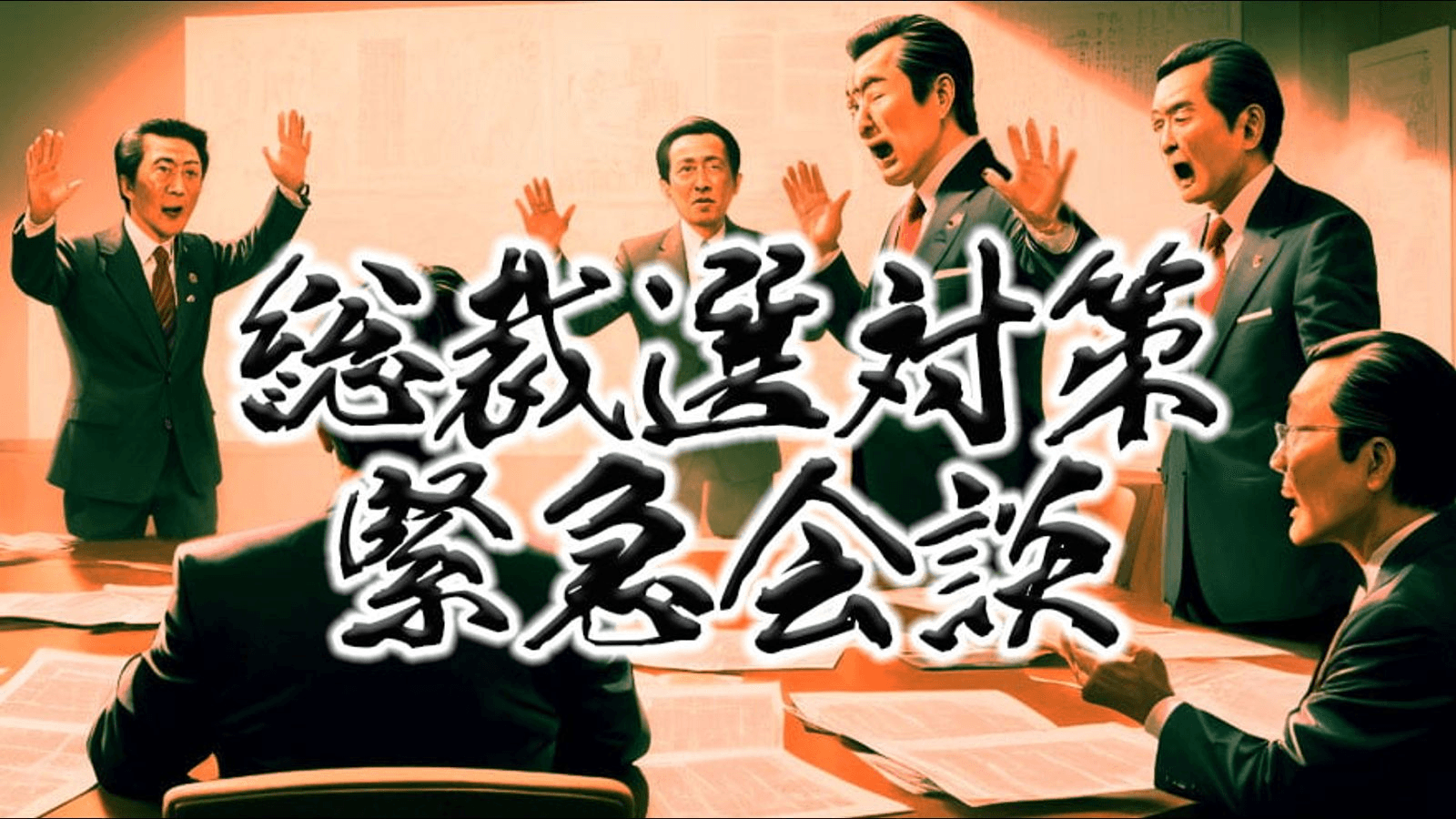 総裁選対策緊急会談