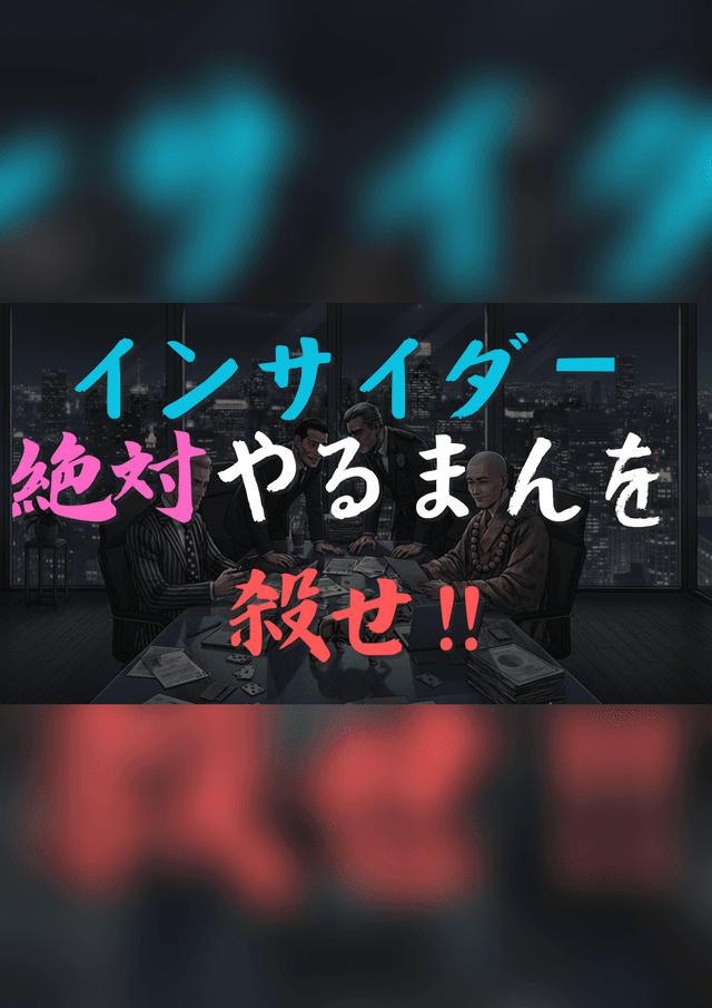 インサイダー絶対やるまんを殺せ!!