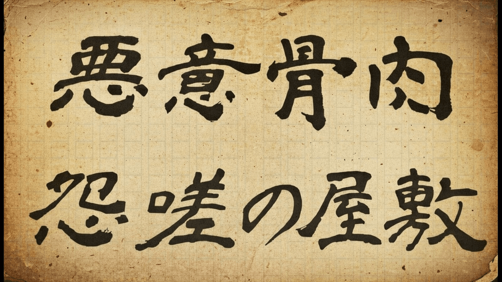 悪意骨肉怨嗟の屋敷