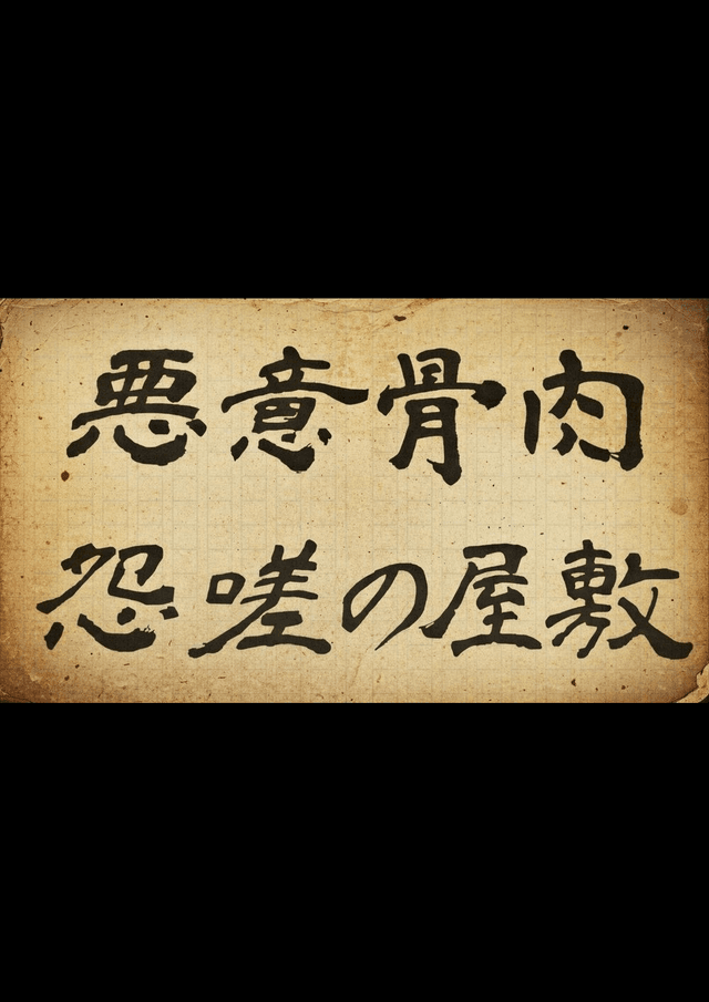悪意骨肉怨嗟の屋敷
