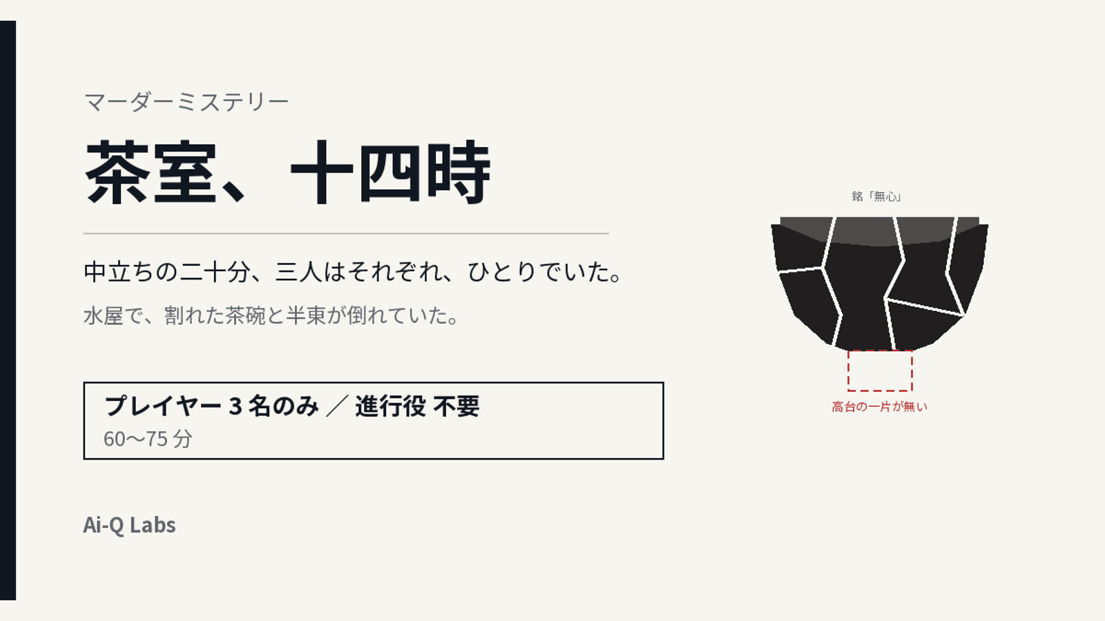 茶室、十四時