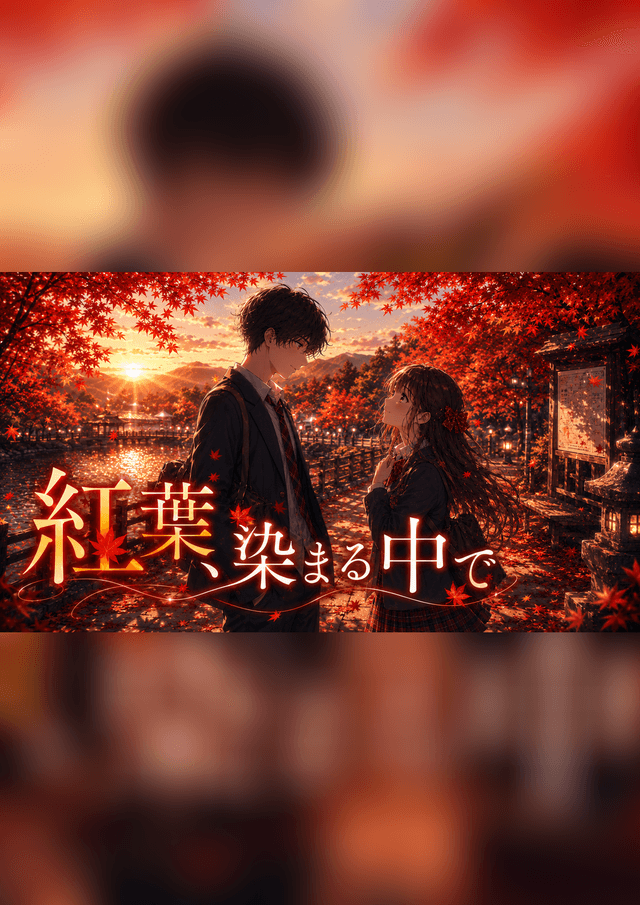 紅葉、染まる中で