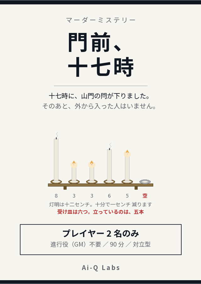 門前、十七時