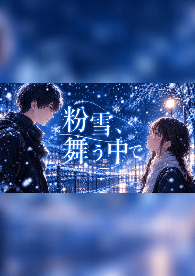粉雪、舞う中で